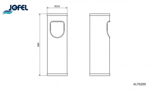 Jofel AL70200 урна-пепельница