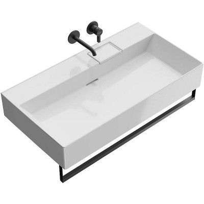 Раковина накладная Kerama Marazzi Logica 90 LO.wb.90.0 белая глянцевая прямоугольная