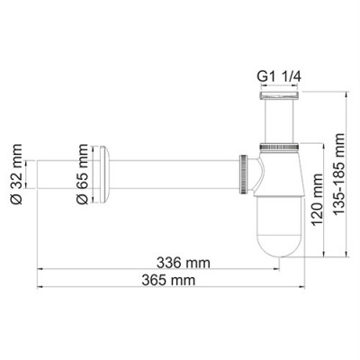 WasserKRAFT A072 сифон для раковины