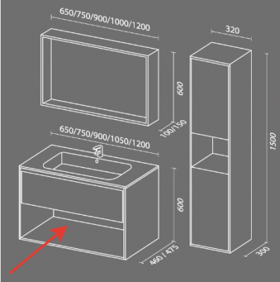 SanVit КОНТУР тумба с раковиной 75 см