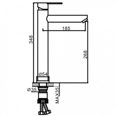 Смеситель Frap для раковины однорычажный стационарный (F10801-2)