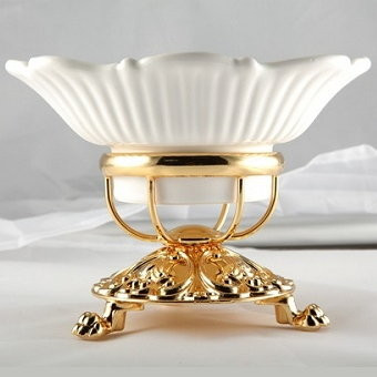 MIGLIORE Elisabetta 17055 мыльница настольная с держателем, золото/белый