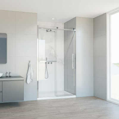 Душевая дверь Vincea Como Soft 110 VDS-1CS110CL пр-ль хром стекло прозрачное