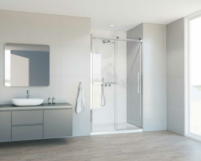 Душевая дверь Vincea Como Soft 110 VDS-1CS110CL пр-ль хром стекло прозрачное