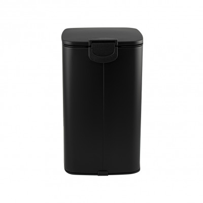 Ведро нерж сталь, с педалью, квадратное, 8 л, черный, САНАКС (10828)