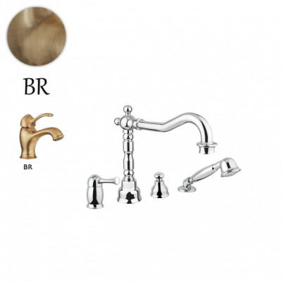 Bugnatese Denver 6455 BR смеситель на борт ванны, бронза