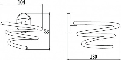 Держатель для фена Savol S-007056 нерж сталь хром