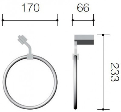 Schein Watteau 125E1 полотенцедержатель "кольцо", хром