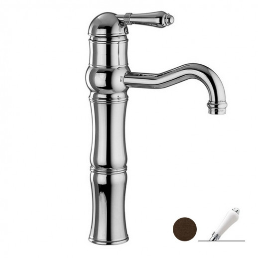 Nicolazzi Classica 3472 DB 76 смеситель для раковины без д/к, темная бронза/ручка P.Mont Blanc