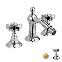 Nicolazzi Classica 1415 GB 18 смеситель для биде с д/к, золотая латунь/ручка Dames Anglaises