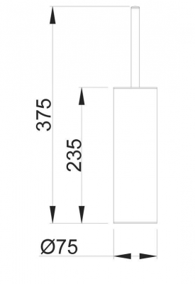 Ершик Настенный из нержавеющей стали матовый 09073.S