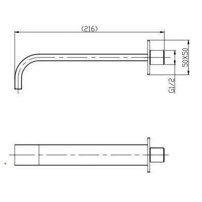 Излив для ванны,раковины BelBagno NOVA BB-SFR-IN, сатин