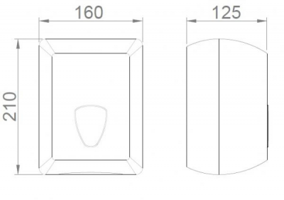 Диспенсер для бумажных полотенец NOFER BLACK 04030.N, пластик/черный