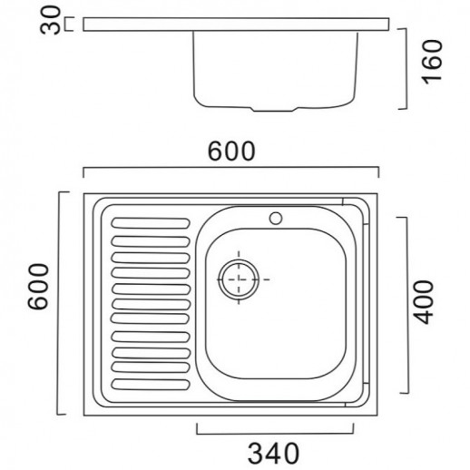Кухонная мойка Haiba 60 HB6060R-06 (нерж сталь) полированная