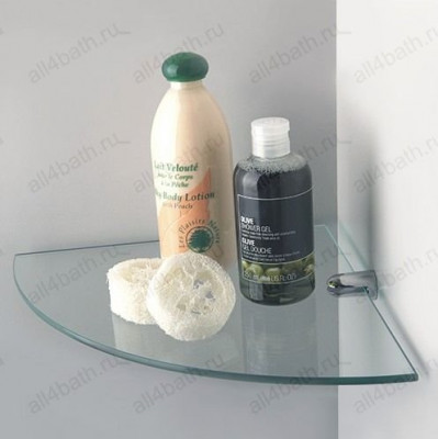 WasserKRAFT K-533 полка угловая стеклянная, хром