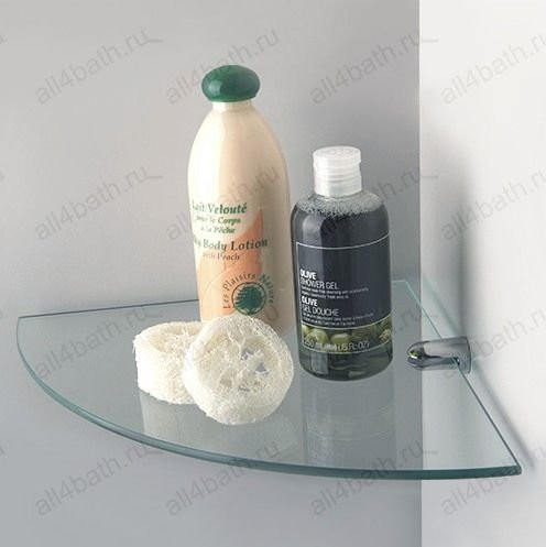 WasserKRAFT K-533 полка угловая стеклянная, хром