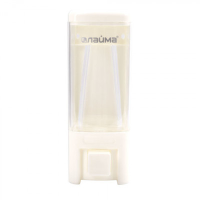 Диспенсер для жидкого мыла LAIMA, НАЛИВНОЙ, 0,48 л, белый, ABS пластик, 605052