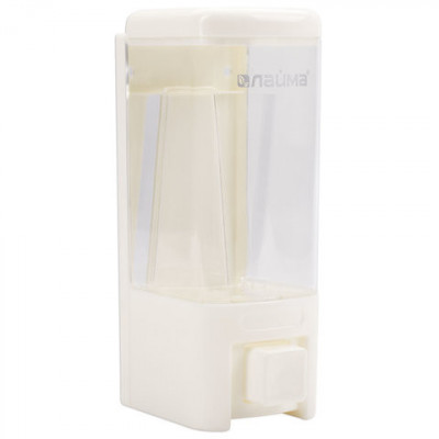 Диспенсер для жидкого мыла LAIMA, НАЛИВНОЙ, 0,48 л, белый, ABS пластик, 605052