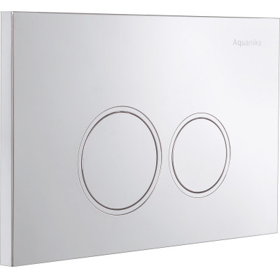 Клавиша смыва Aquanika Basic R-type 01.02.08 белая хром abs-пластик