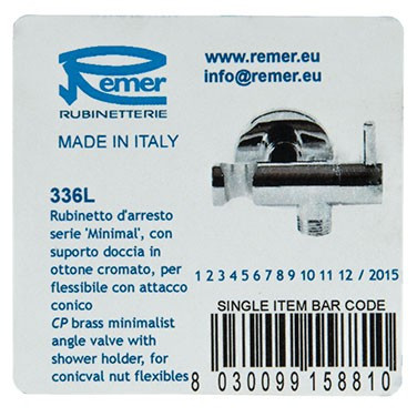 Кронштейн Remer RR 336 L для душа, с водотоком и краном, хром