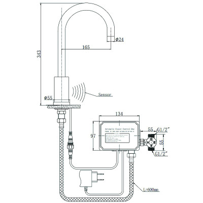 Кухонный смеситель Raiber Sensor RSF88198 хром