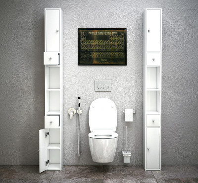 Шкаф-пенал в ванную Corozo Энри 20 Z2 SD-00000582 белый