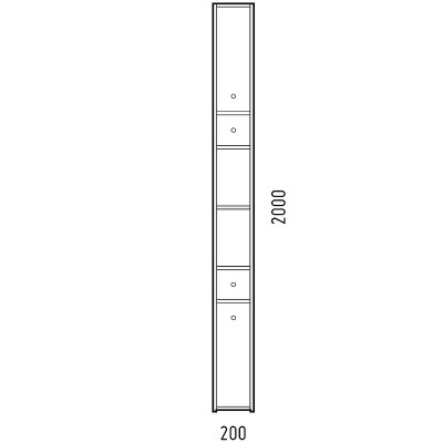 Шкаф-пенал в ванную Corozo Энри 20 Z2 SD-00000582 белый