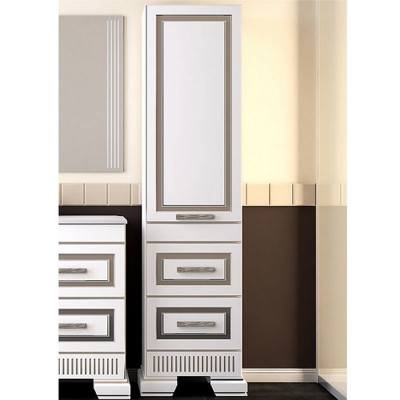 Opadiris Оникс 50 пенал, белый/серебро