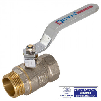 Шаровой кран для воды 11/2" CTM СТАНДАРТ с рычагом и г/г CWFFH112