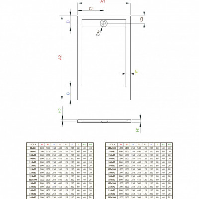 Душевой поддон из искусственного камня Radaway Teos F 120x90 HTF12090-04 белый прямоугольный