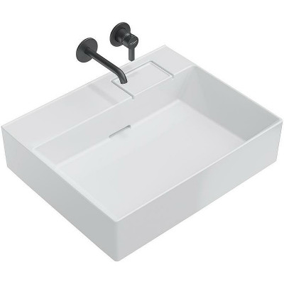 Раковина накладная Kerama Marazzi Logica 60 LO.wb.60.0 белая глянцевая прямоугольная