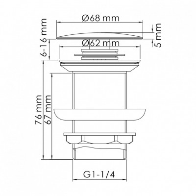 Донный клапан WasserKRAFT A248 Click-Clack золото