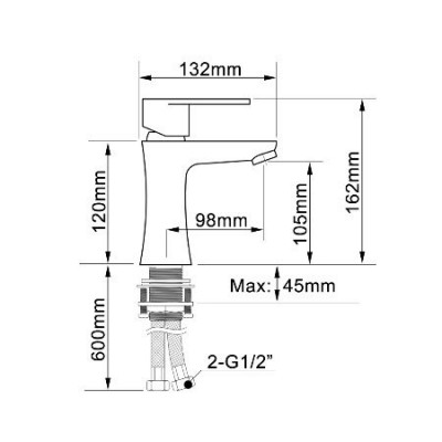 KorDi White Calcium  KD 6601 - D70 White/Chrome смеситель для раковины, белый глянцевый