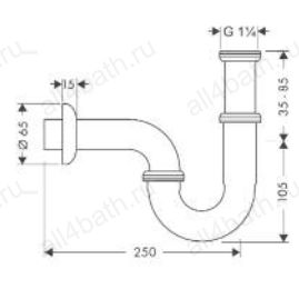 HANSGROHE сифон трубчатый