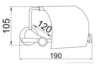 Boheme PURO 10701 бумагодержатель с крышкой, хром