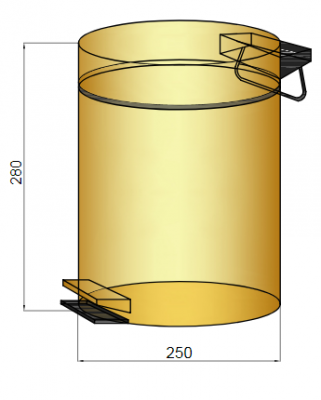 Boheme MEDICI 10630 ведро для мусора, бронза