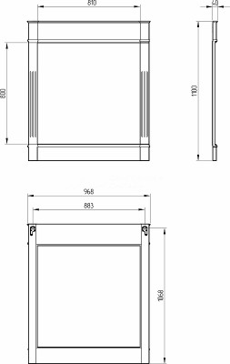 Зеркало для ванной подвесное Migliore Kantri 100 26689 бежевое