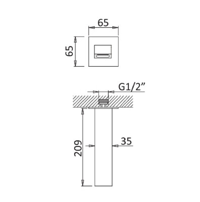 Излив для ванны Cezares Porta PORTA-SC-NOP, черный матовый