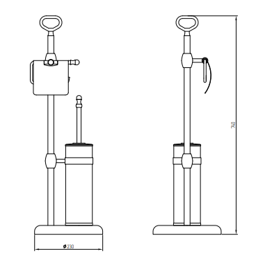 Стойка 2-функциональная MIGLIORE Mirella 17344, золото