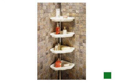 Primanova M-N17-05 угловая полка 4-х ярусная, 25*25см, зеленая