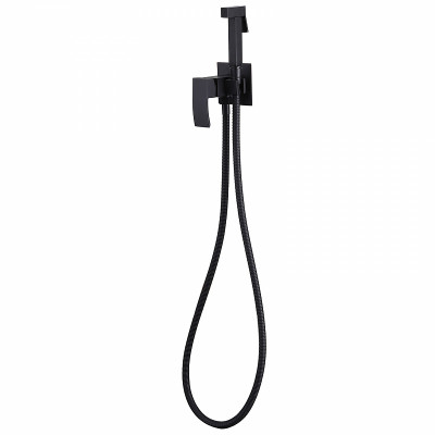 Гигиенический душ со смесителем Abber Wasserfall AF8625B черный матовый