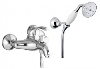 Смеситель для ванны настенный Webert Aurora AU850101015 рычажный, хром