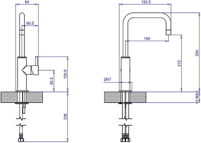Смеситель для раковины Margaroli Moderna однорычажный латунь хром (RU2001AA01CR)