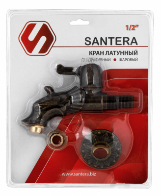 Кран Santera ST 202 LE  1/2 " шаровой, декоративный, на блистере