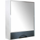 Зеркальный шкаф в ванную Mixline Байкал 60 539809 белый серый  (539809)
