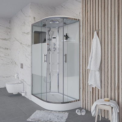 Душевая кабина Niagara Ultra 120x80 L NG-303-01L с гидромассажем асимметричная