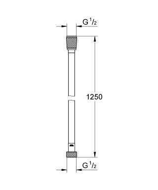 Душевой шланг GROHE Silverflex с защитой от перегибов, 1250 мм, хром (28362000)