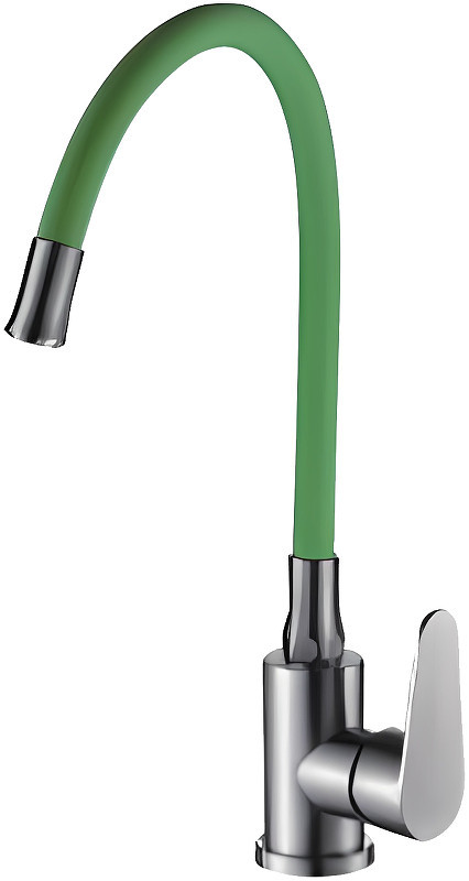 Излив смесителя Haiba HB7180-12 гибкий (латунь силикон) зеленый