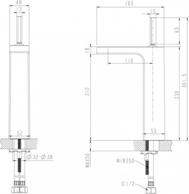 Смеситель для раковины Bravat Spring F179113C-A, хром