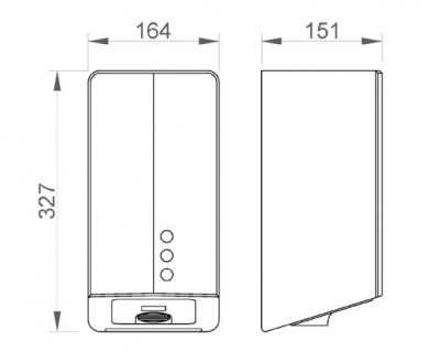 Автоматическая сушилка для рук с бактерицидной лампой UVC (матовая нержавеющая сталь) NOFER Fuga EVO 01831.UV.S
